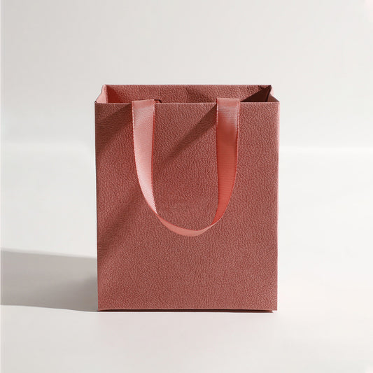 Custom Paper Bag with Build-in Satin Handles