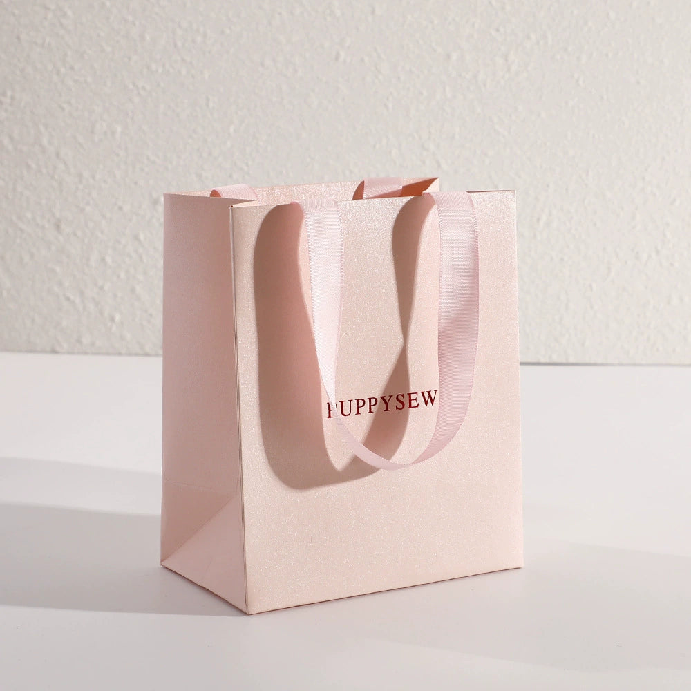 Wholesale Custom Ribbon Handle Packaging Bag Retail Jewelry Luxury Wedding Boutique Gift Paper Bag for Small Business with Logo