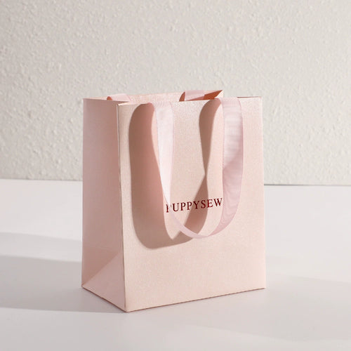 Wholesale Custom Jewelry paper bag with ribbon handle