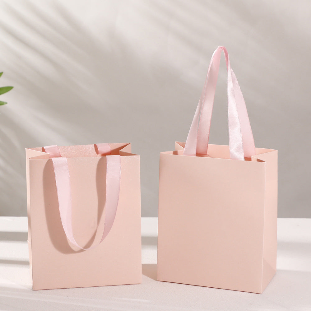 Wholesale Custom Ribbon Handle Packaging Bag Retail Jewelry Luxury Wedding Boutique Gift Paper Bag for Small Business with Logo